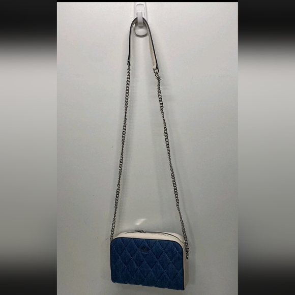 Kate Spade-Carey Denim Camera Crossbody Bag (Blue / White 💙🤍) - Picture 8 of 13